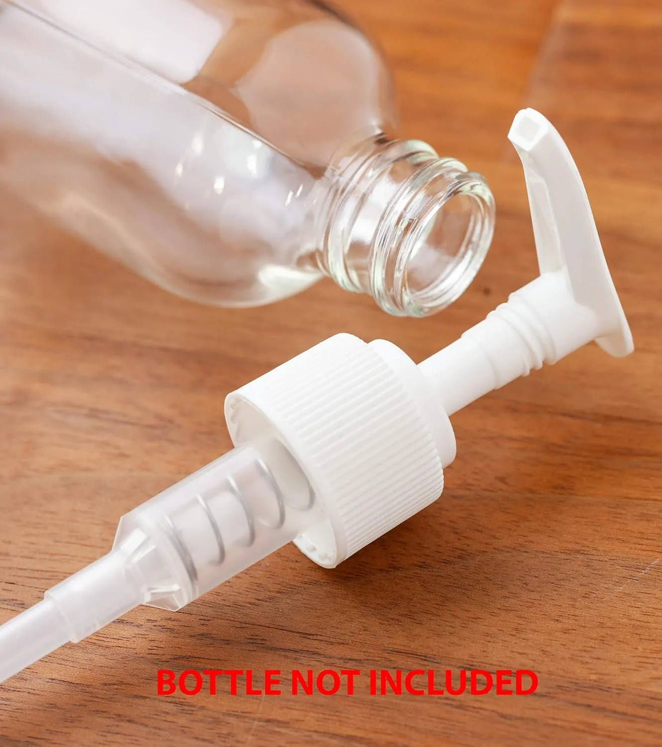 (500 Pcs) Neck Size 28-410  White Ribbed Lotion Pump Top Closure, 8.75 inch dip tube length