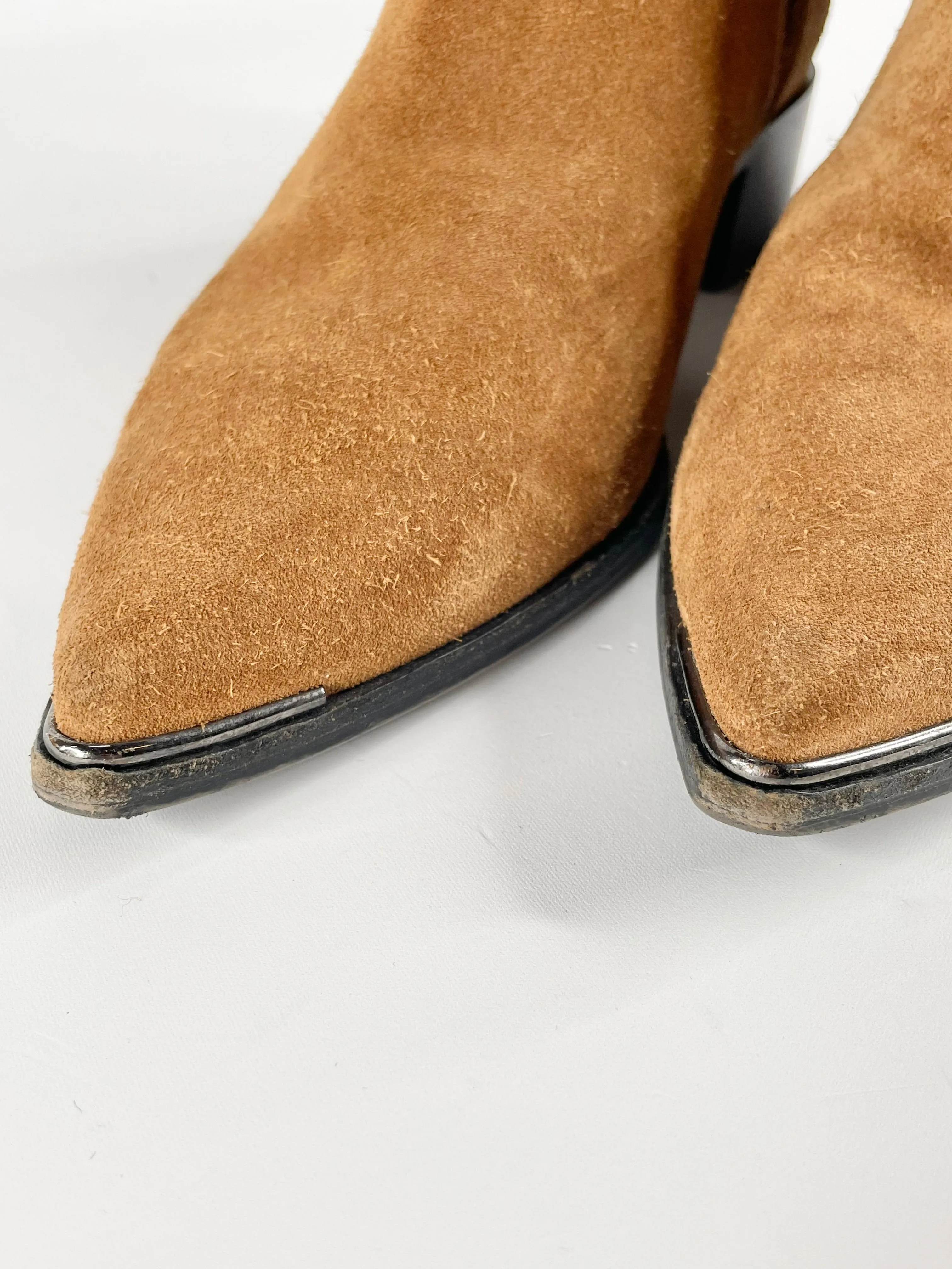 Acne Studios Tan Suede Jensen/Jenny Ankle Boots - EU40