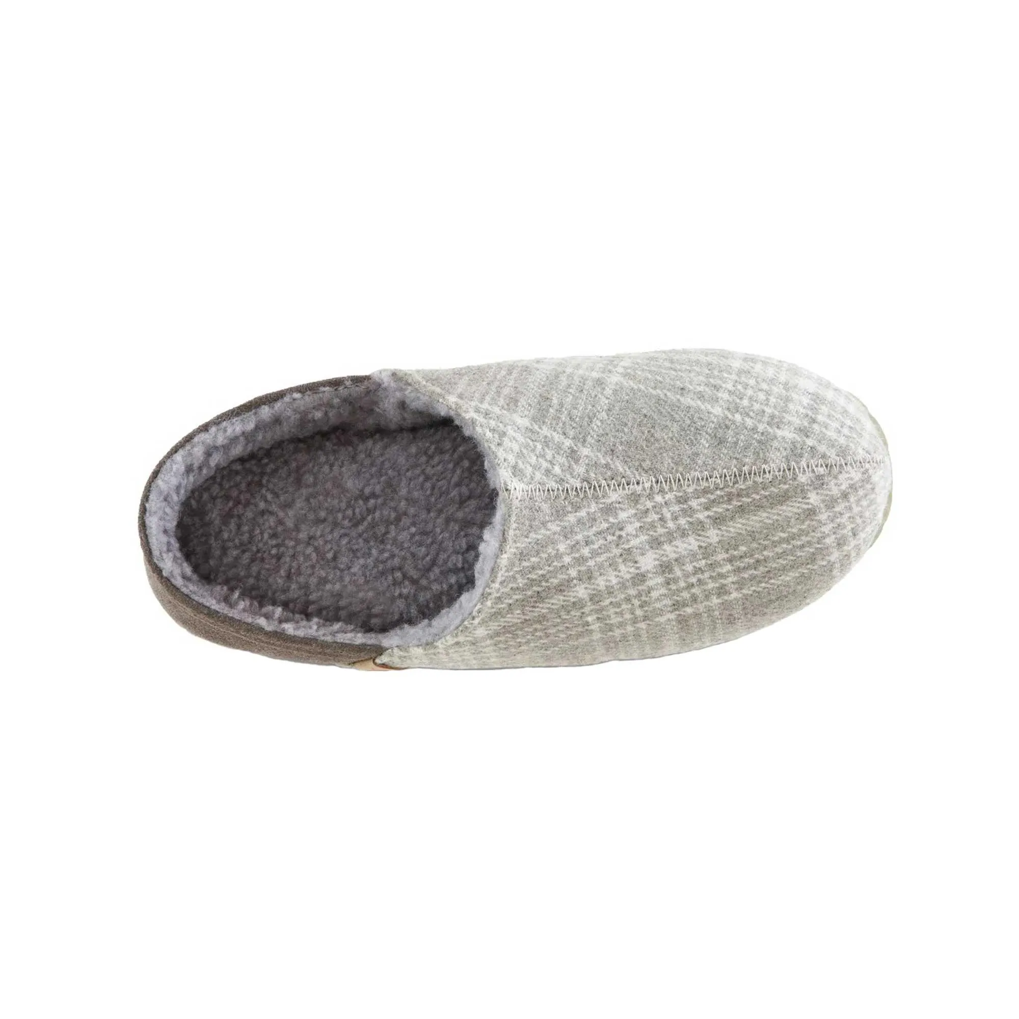 Acorn Women's Slippers - Parker Comfort Grey Plaid Flannel, Medium | A20153GPLWM