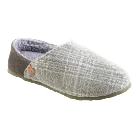 Acorn Women's Slippers - Parker Comfort Grey Plaid Flannel, Medium | A20153GPLWM