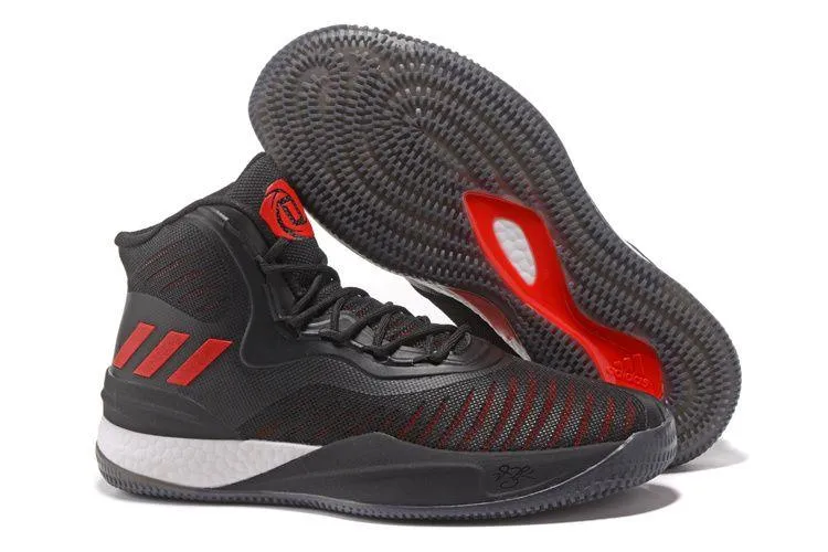 Adidas D Rose Englewood Boost 8 Black Red White Sneakers