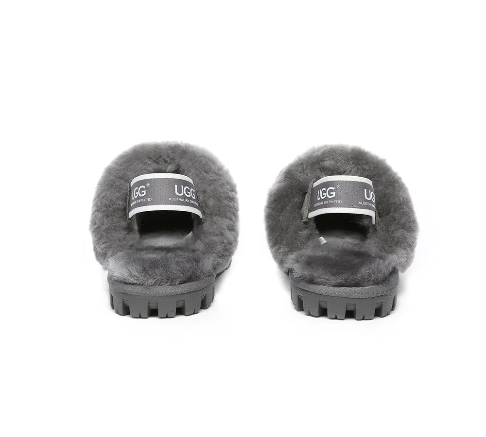 AUSTRALIAN SHEPHERD® UGG Slippers Sheepskin Wool Removable Strap Slingback Suzie ll