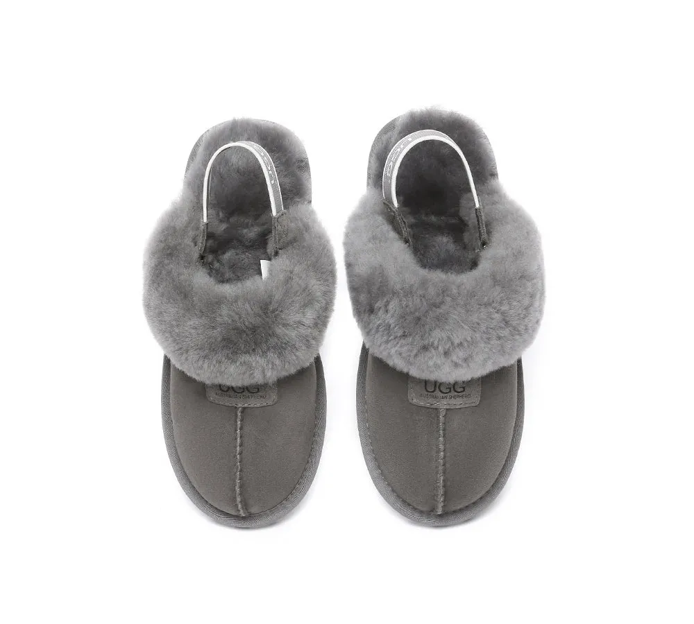AUSTRALIAN SHEPHERD® UGG Slippers Sheepskin Wool Removable Strap Slingback Suzie ll