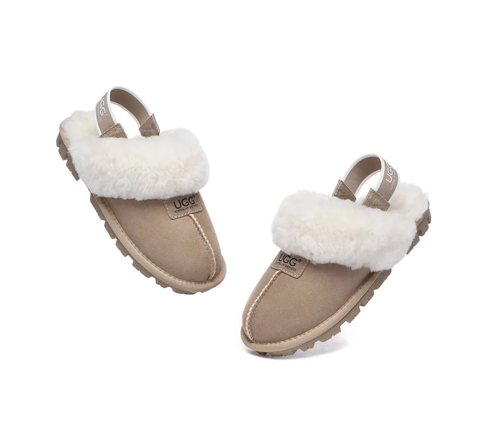 AUSTRALIAN SHEPHERD® UGG Slippers Sheepskin Wool Removable Strap Slingback Suzie ll