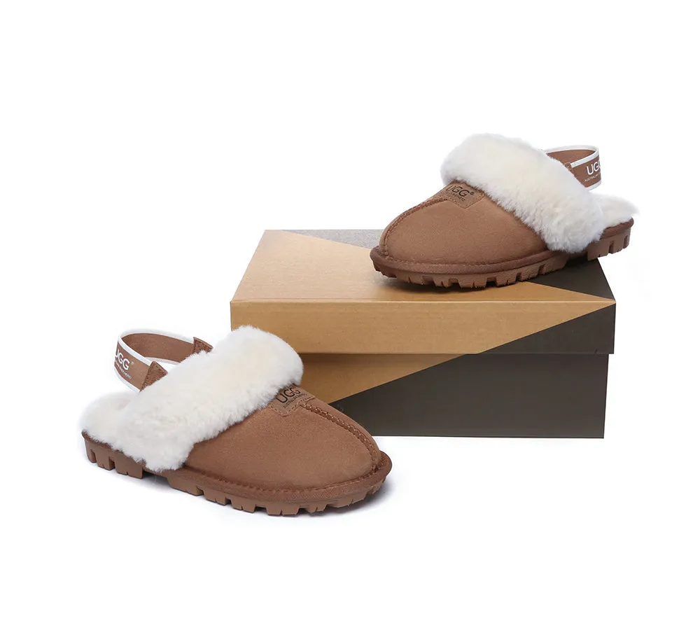 AUSTRALIAN SHEPHERD® UGG Slippers Sheepskin Wool Removable Strap Slingback Suzie ll