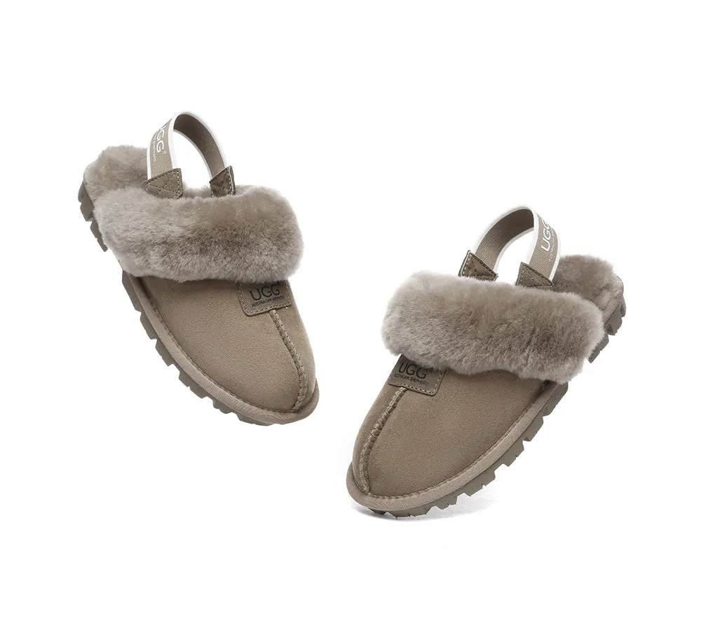 AUSTRALIAN SHEPHERD® UGG Slippers Sheepskin Wool Removable Strap Slingback Suzie ll