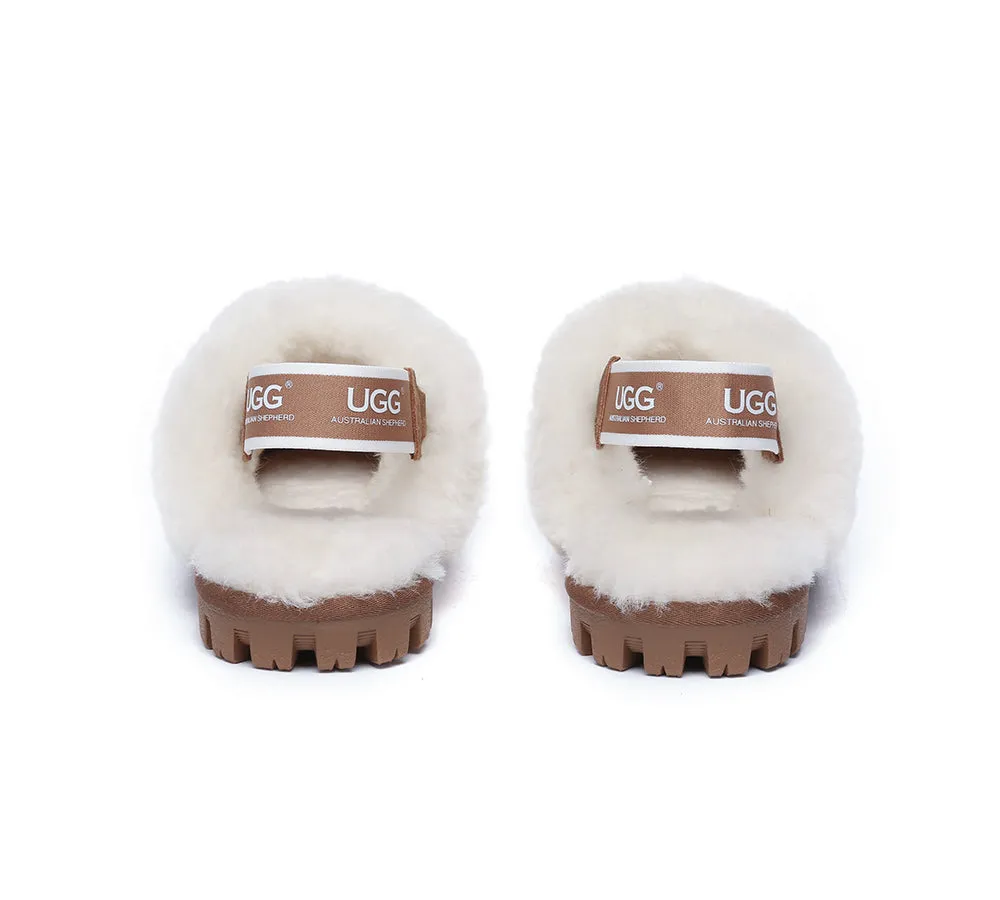 AUSTRALIAN SHEPHERD® UGG Slippers Sheepskin Wool Removable Strap Slingback Suzie ll