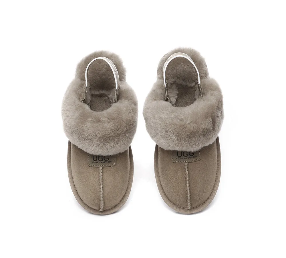 AUSTRALIAN SHEPHERD® UGG Slippers Sheepskin Wool Removable Strap Slingback Suzie ll