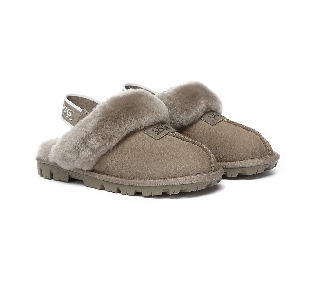 AUSTRALIAN SHEPHERD® UGG Slippers Sheepskin Wool Removable Strap Slingback Suzie ll