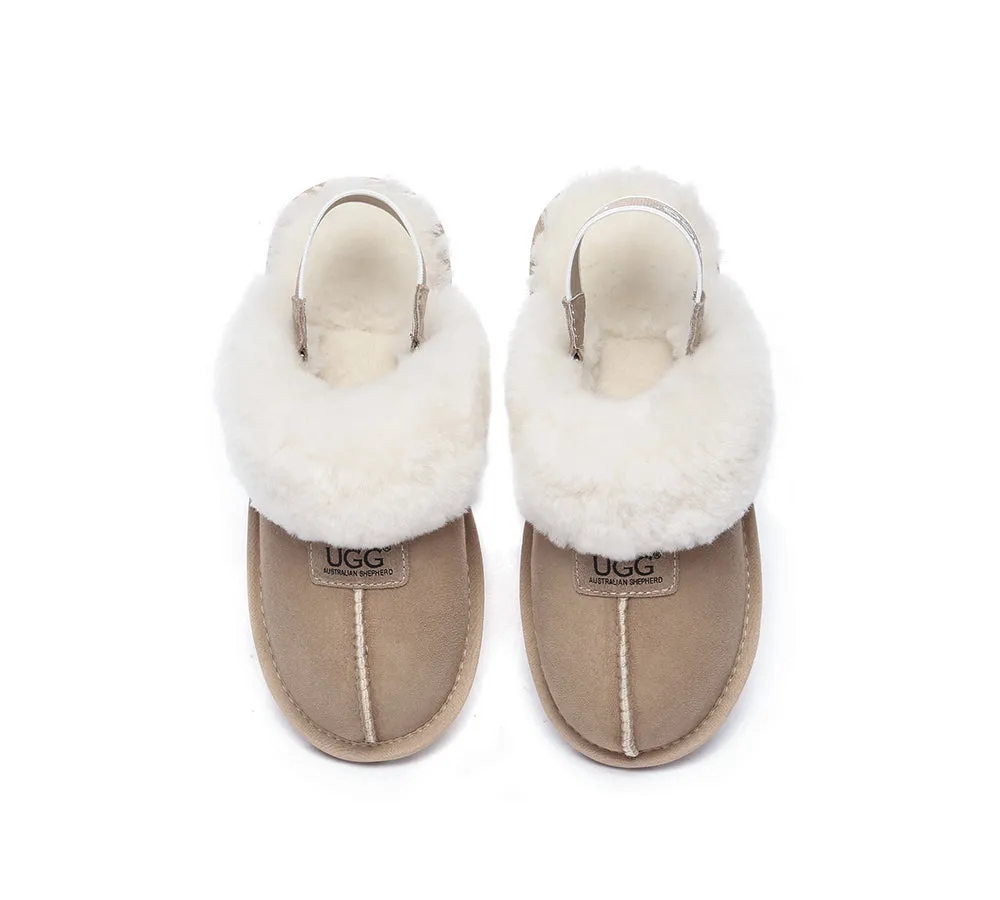 AUSTRALIAN SHEPHERD® UGG Slippers Sheepskin Wool Removable Strap Slingback Suzie ll