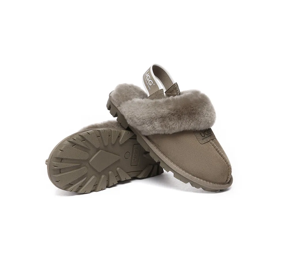 AUSTRALIAN SHEPHERD® UGG Slippers Sheepskin Wool Removable Strap Slingback Suzie ll
