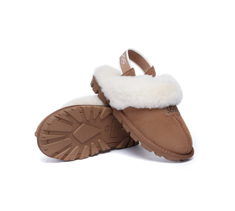 AUSTRALIAN SHEPHERD® UGG Slippers Sheepskin Wool Removable Strap Slingback Suzie ll
