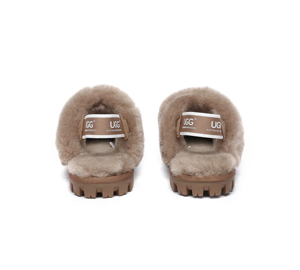 AUSTRALIAN SHEPHERD® UGG Slippers Sheepskin Wool Removable Strap Slingback Suzie ll