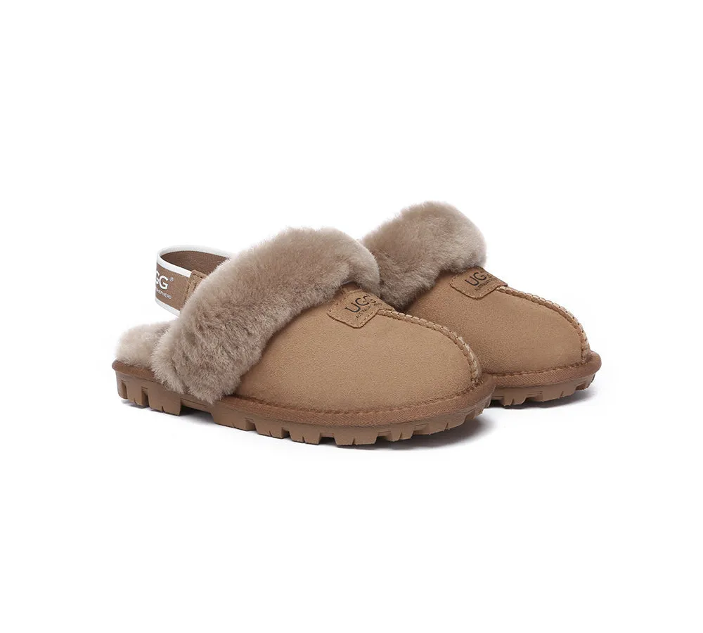 AUSTRALIAN SHEPHERD® UGG Slippers Sheepskin Wool Removable Strap Slingback Suzie ll