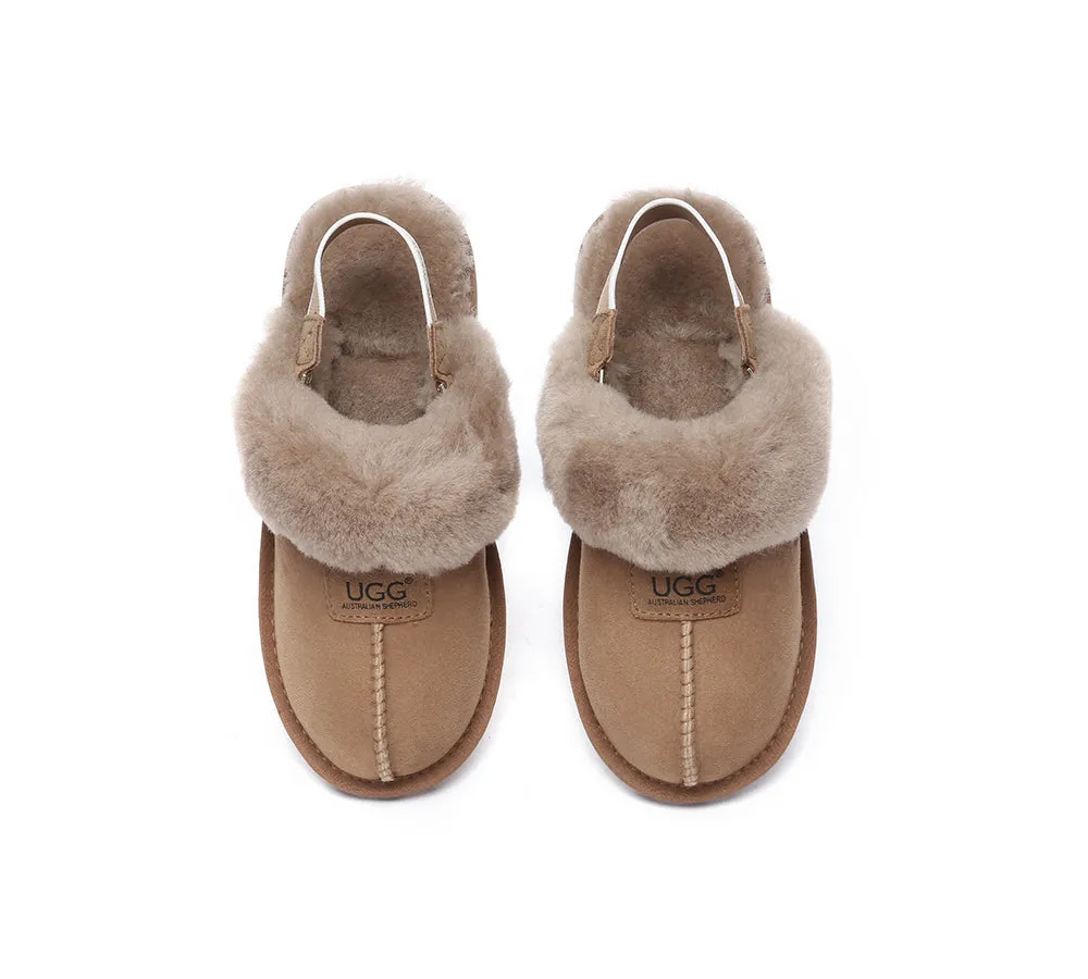 AUSTRALIAN SHEPHERD® UGG Slippers Sheepskin Wool Removable Strap Slingback Suzie ll