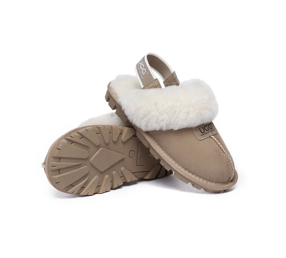AUSTRALIAN SHEPHERD® UGG Slippers Sheepskin Wool Removable Strap Slingback Suzie ll