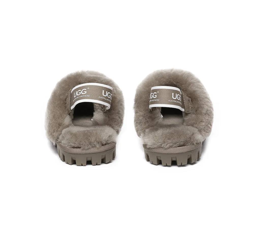 AUSTRALIAN SHEPHERD® UGG Slippers Sheepskin Wool Removable Strap Slingback Suzie ll