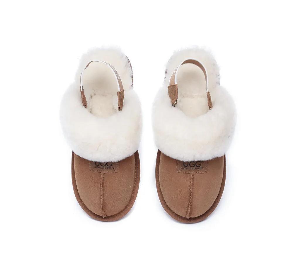 AUSTRALIAN SHEPHERD® UGG Slippers Sheepskin Wool Removable Strap Slingback Suzie ll
