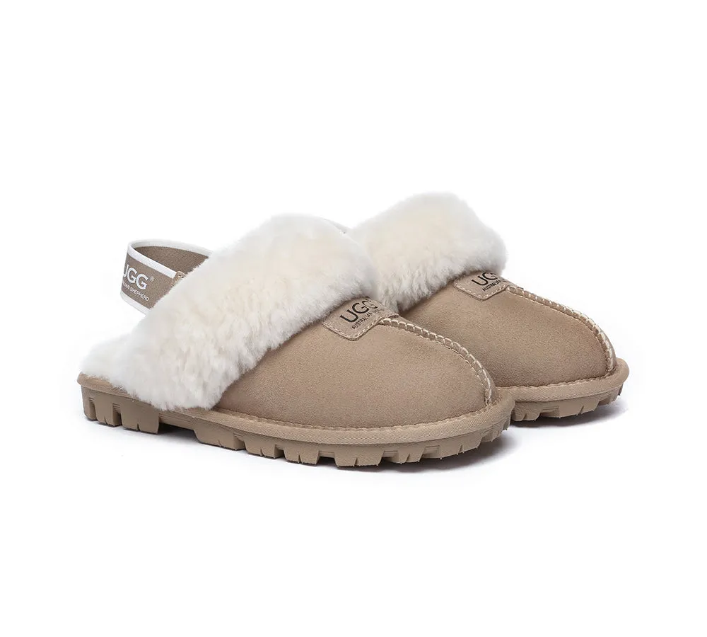AUSTRALIAN SHEPHERD® UGG Slippers Sheepskin Wool Removable Strap Slingback Suzie ll