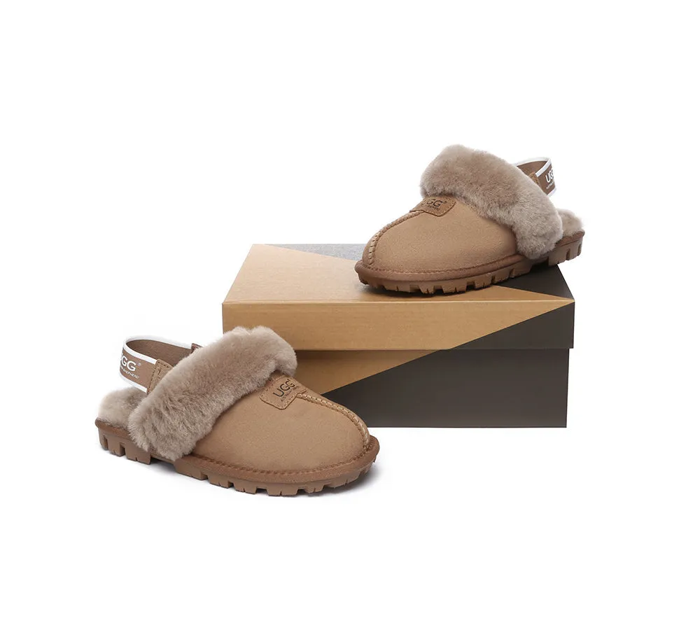 AUSTRALIAN SHEPHERD® UGG Slippers Sheepskin Wool Removable Strap Slingback Suzie ll