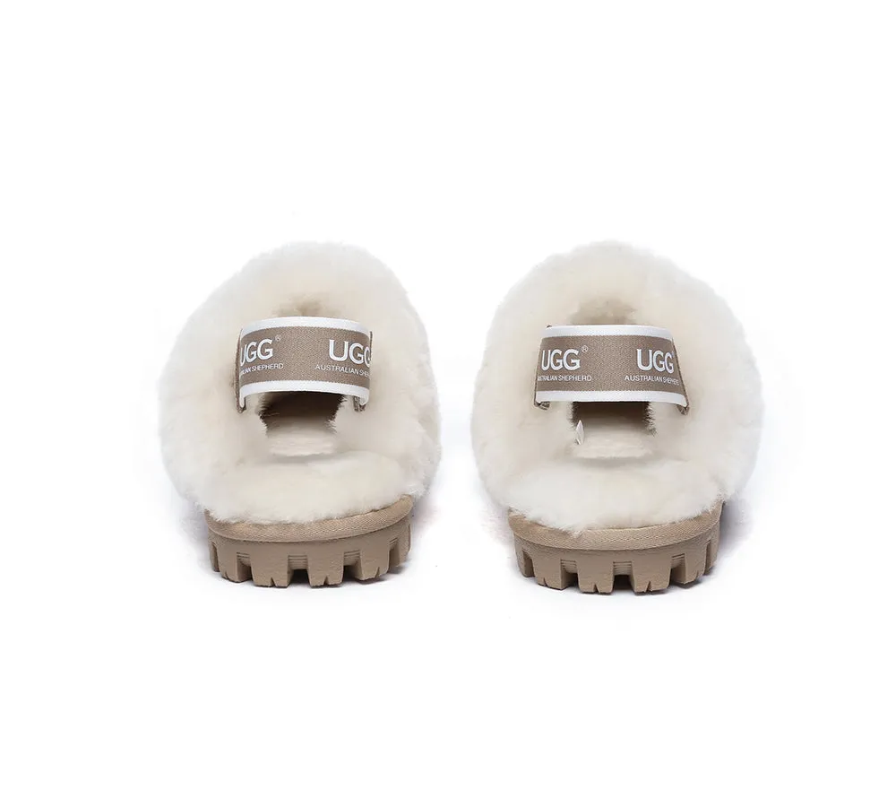 AUSTRALIAN SHEPHERD® UGG Slippers Sheepskin Wool Removable Strap Slingback Suzie ll