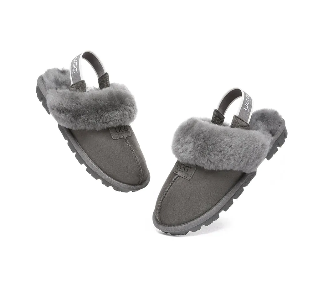 AUSTRALIAN SHEPHERD® UGG Slippers Sheepskin Wool Removable Strap Slingback Suzie ll