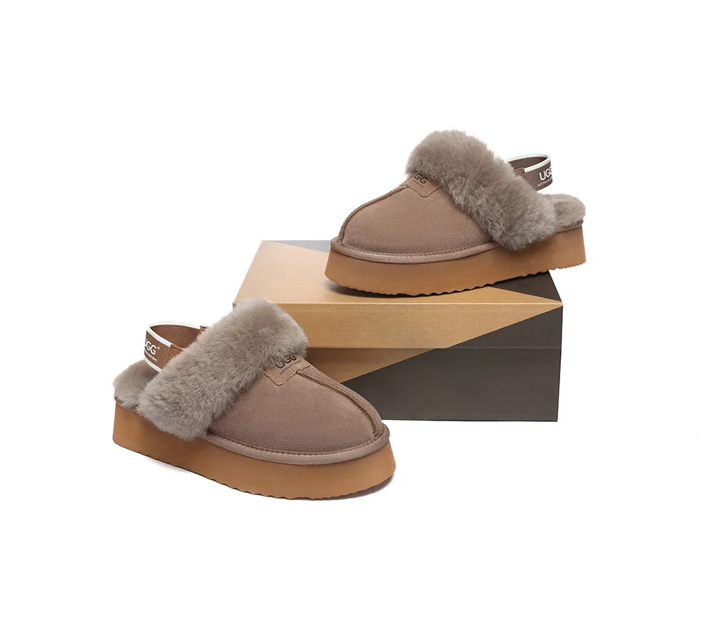 AUSTRALIAN SHEPHERD® UGG Slippers Women Removable Strap Slingback Platform Suzie