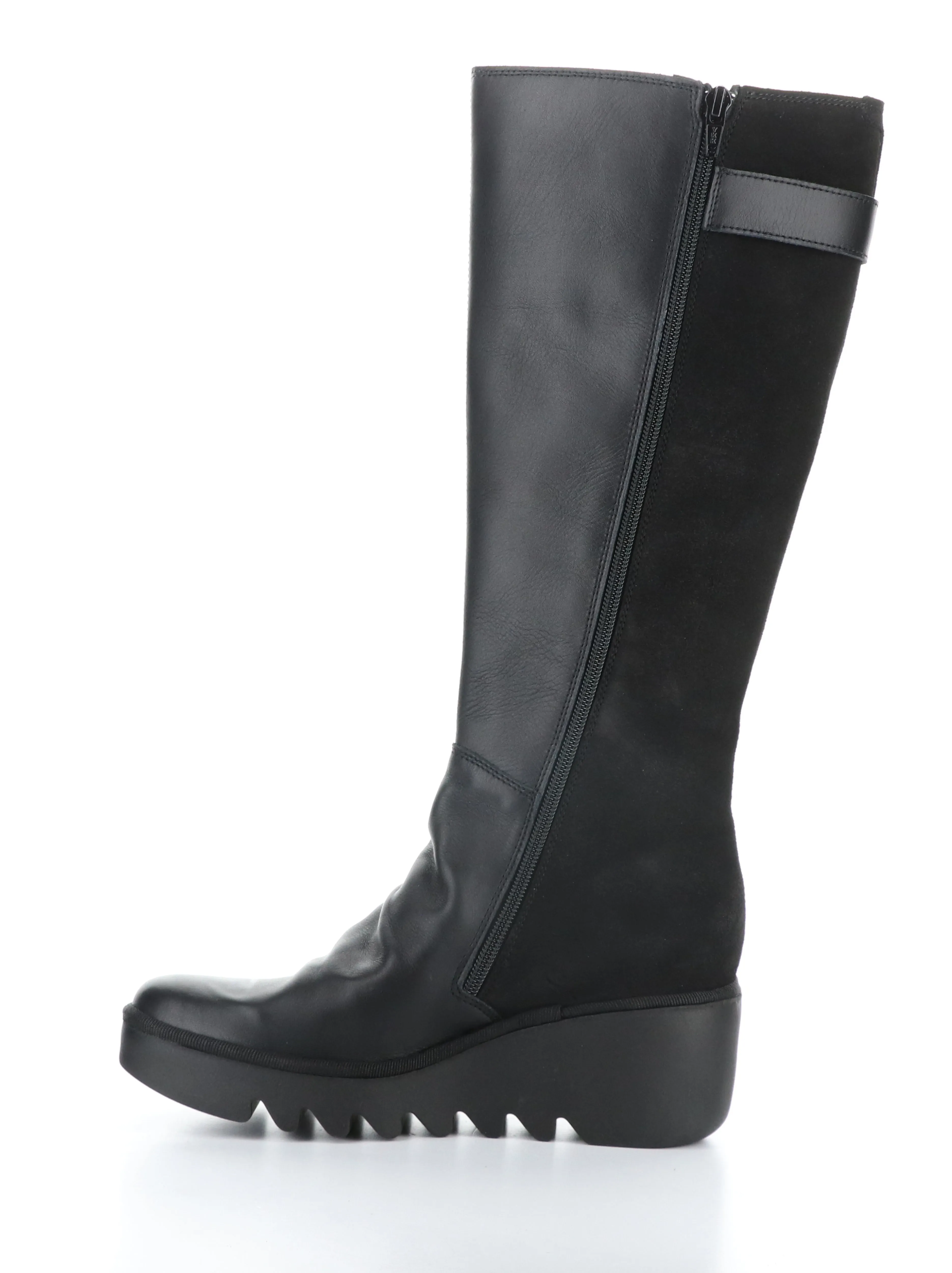 BEFY541FLY BLACK Round Toe Boots