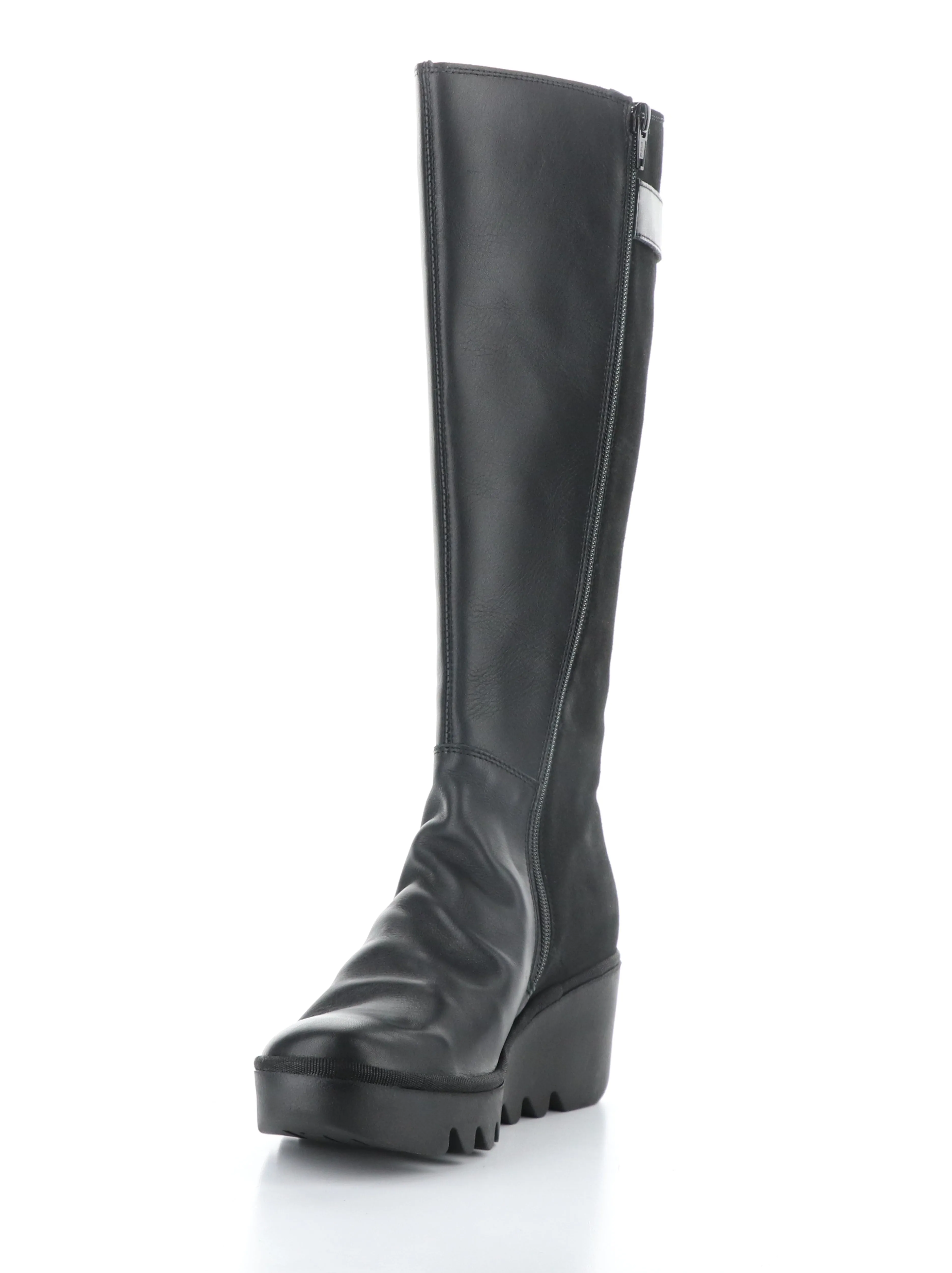 BEFY541FLY BLACK Round Toe Boots