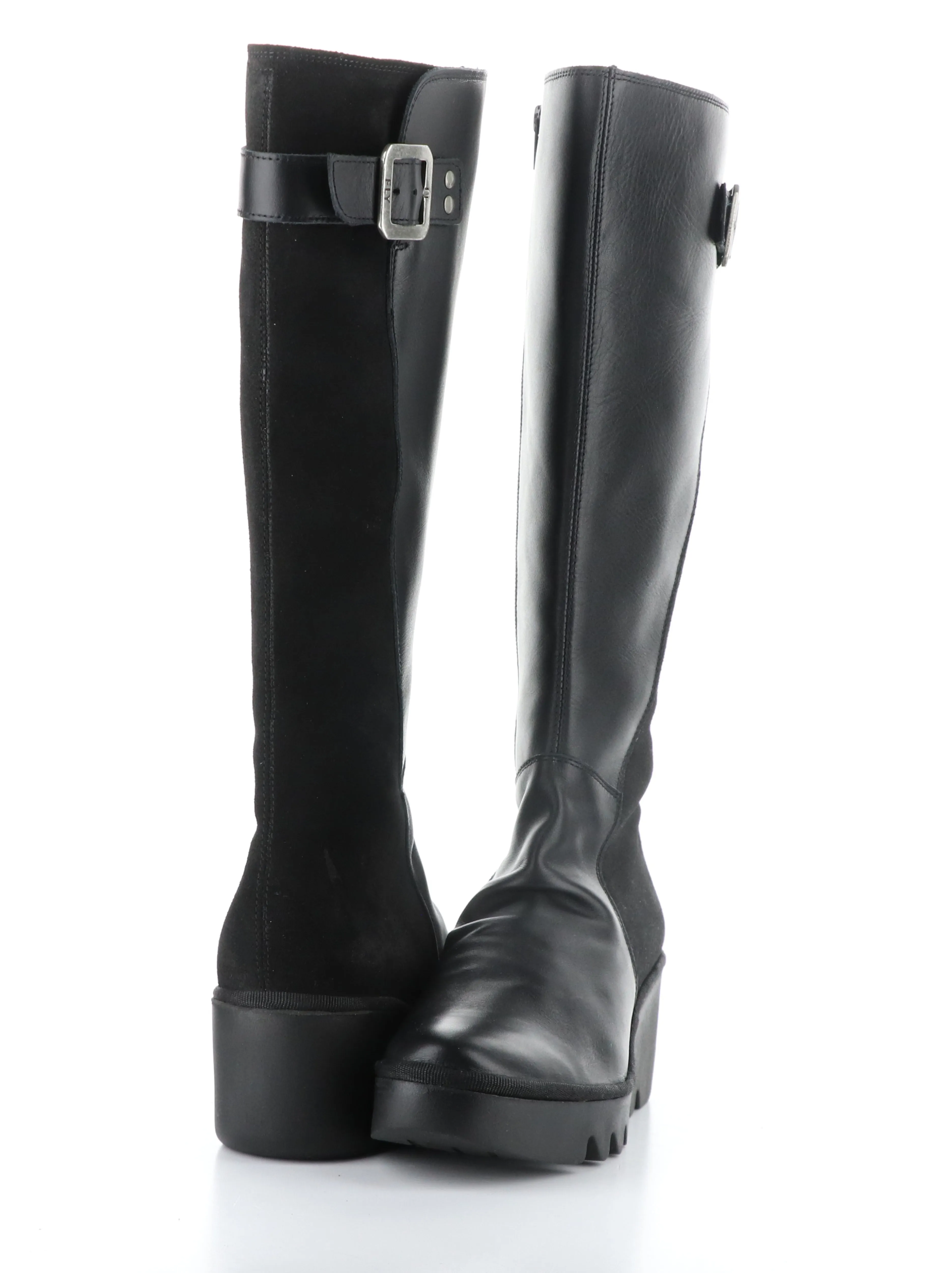 BEFY541FLY BLACK Round Toe Boots