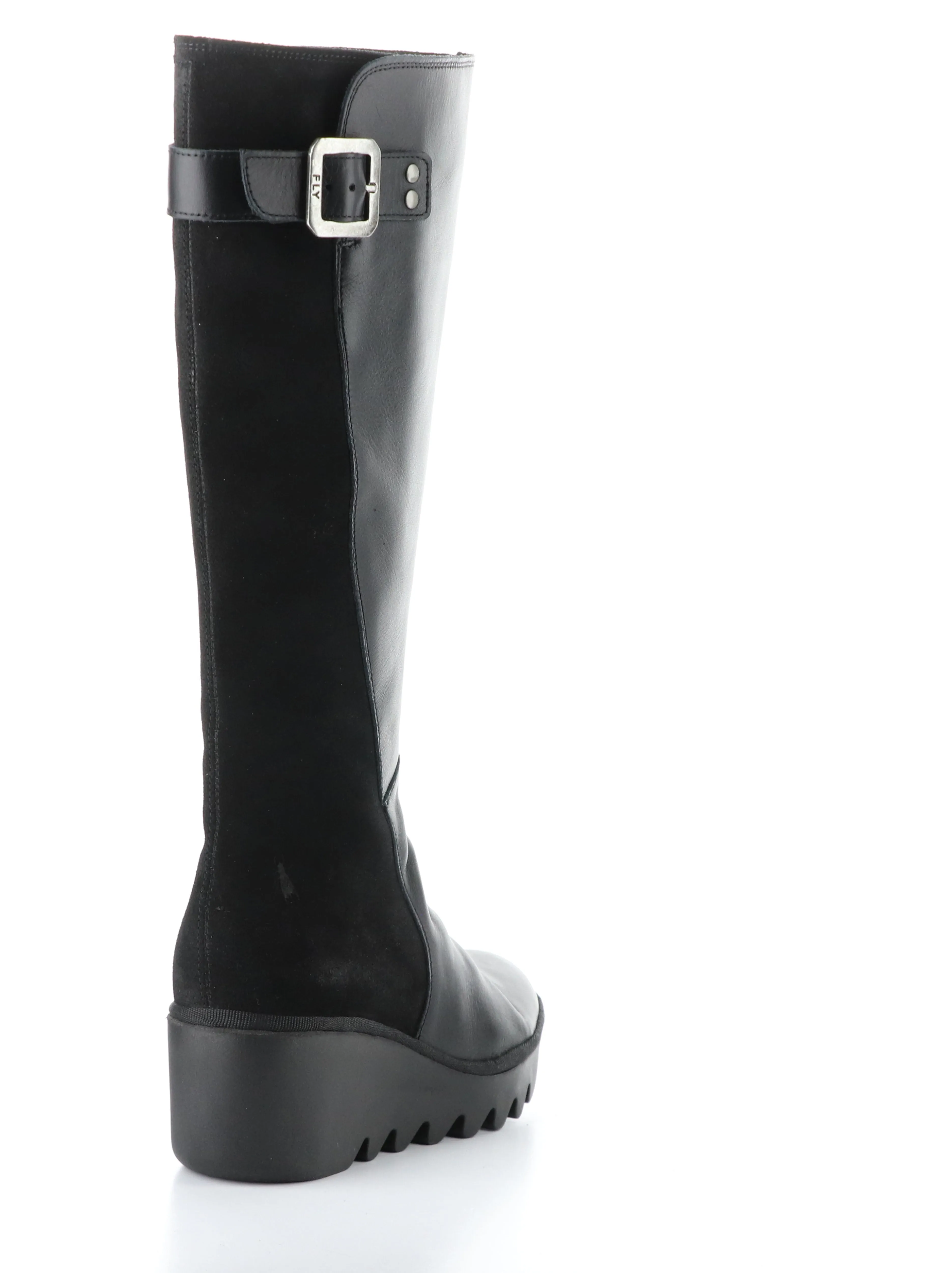 BEFY541FLY BLACK Round Toe Boots