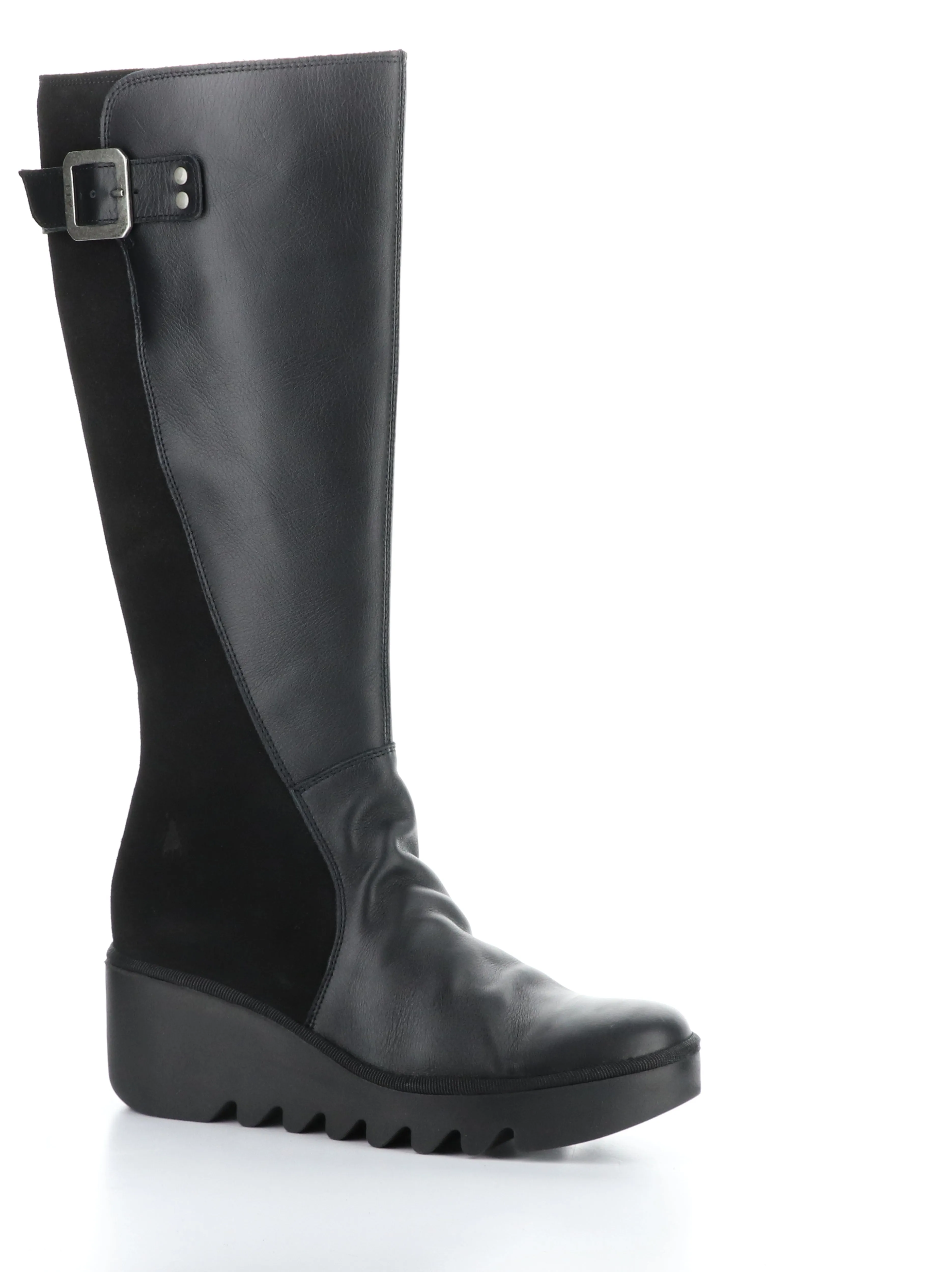 BEFY541FLY BLACK Round Toe Boots