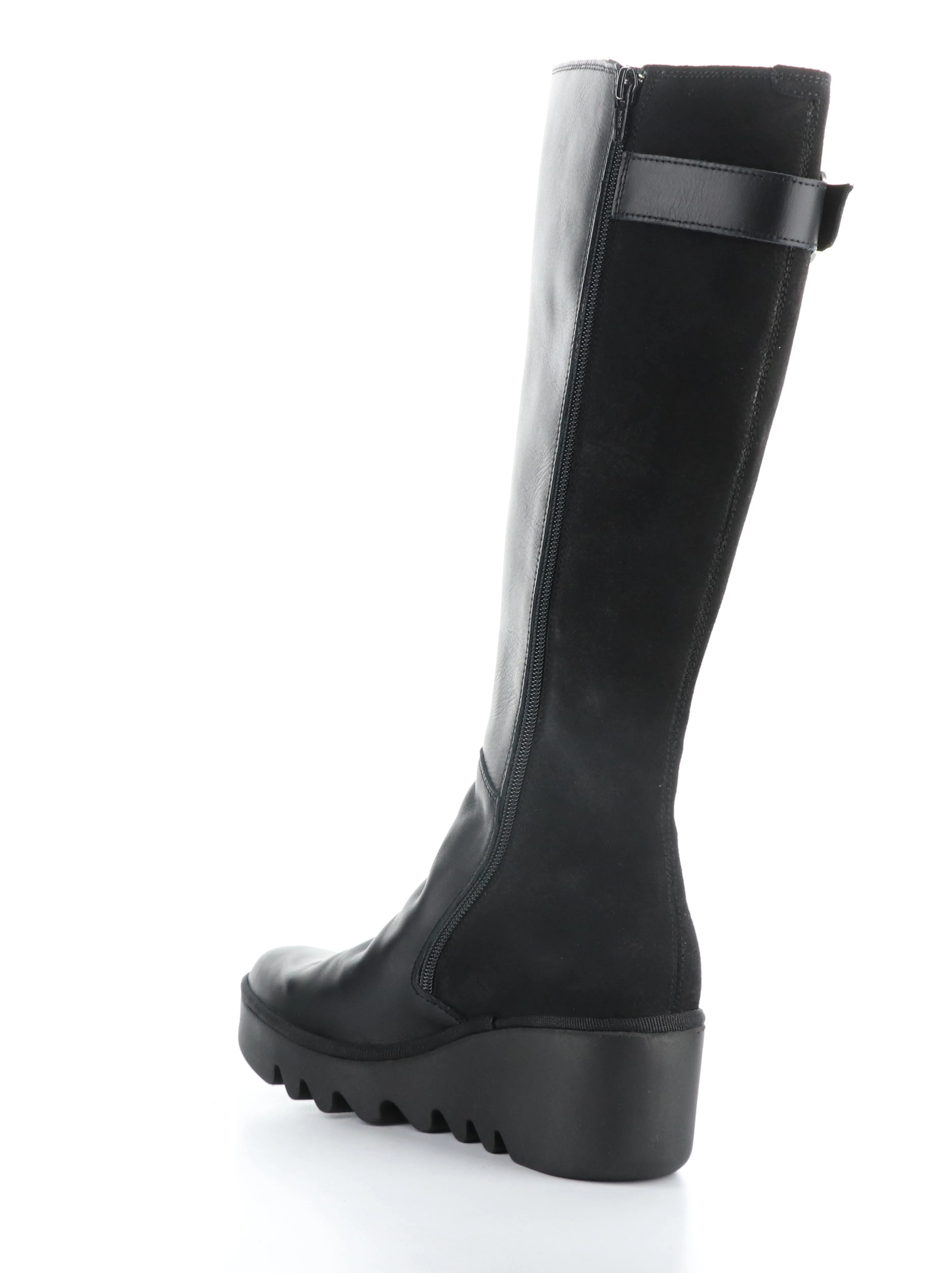BEFY541FLY BLACK Round Toe Boots