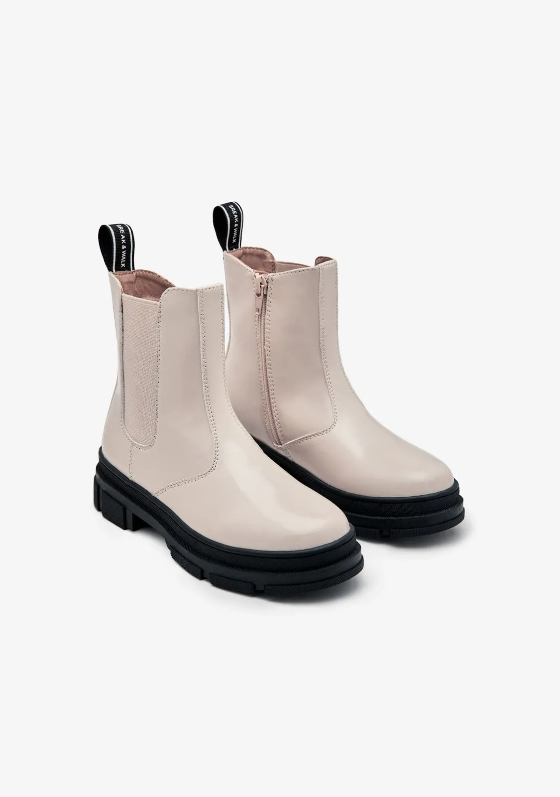 Beige Chelsea Boots