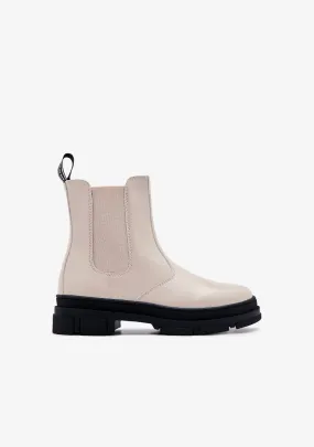 Beige Chelsea Boots