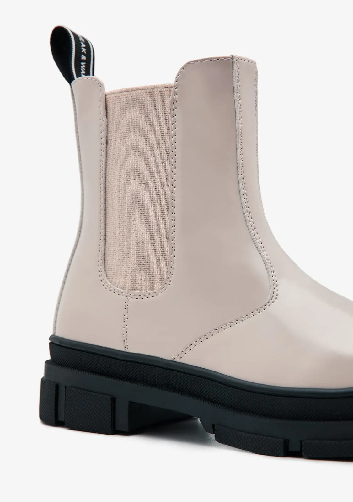 Beige Chelsea Boots