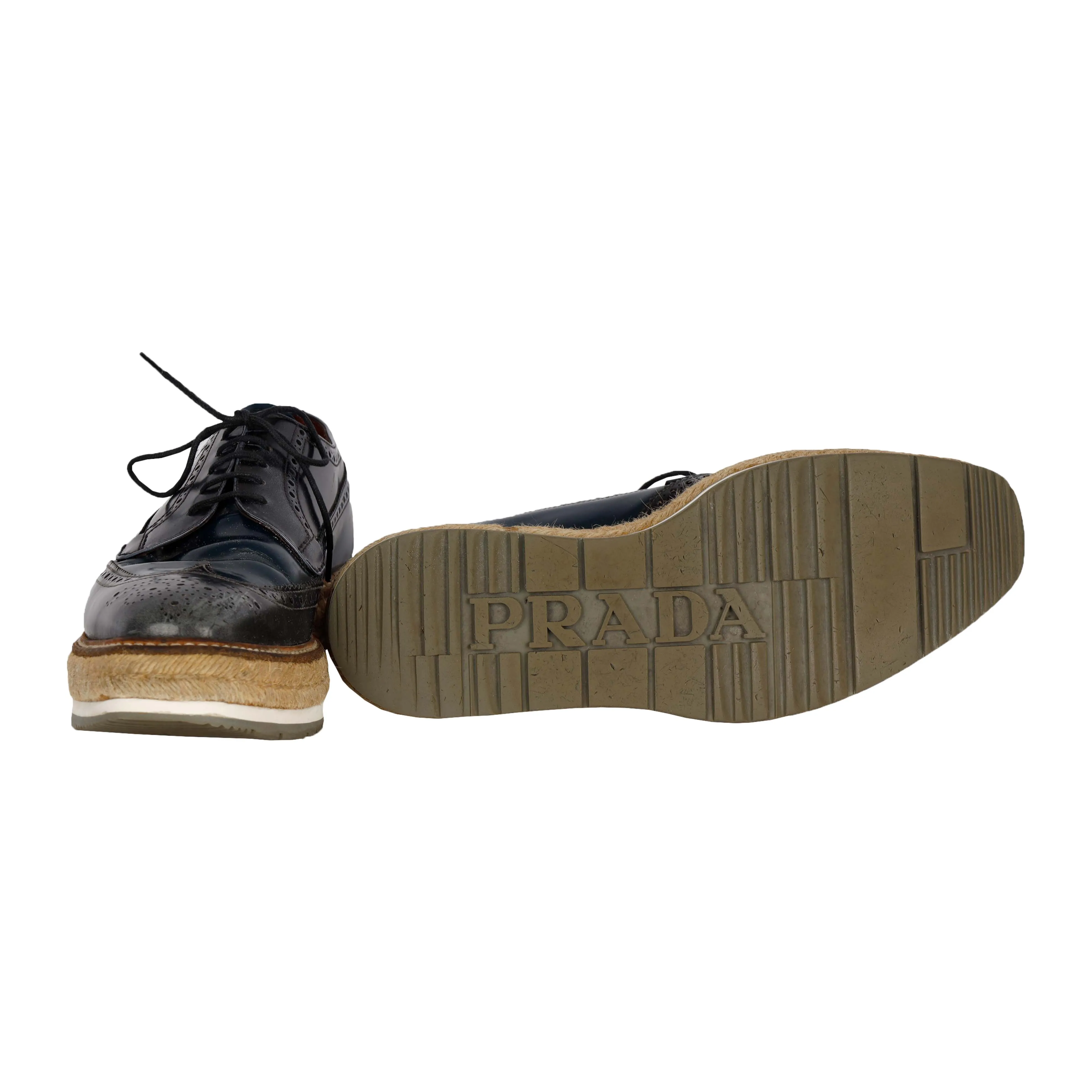 Bicolor Perforated Espadrille Sneakers - '10s