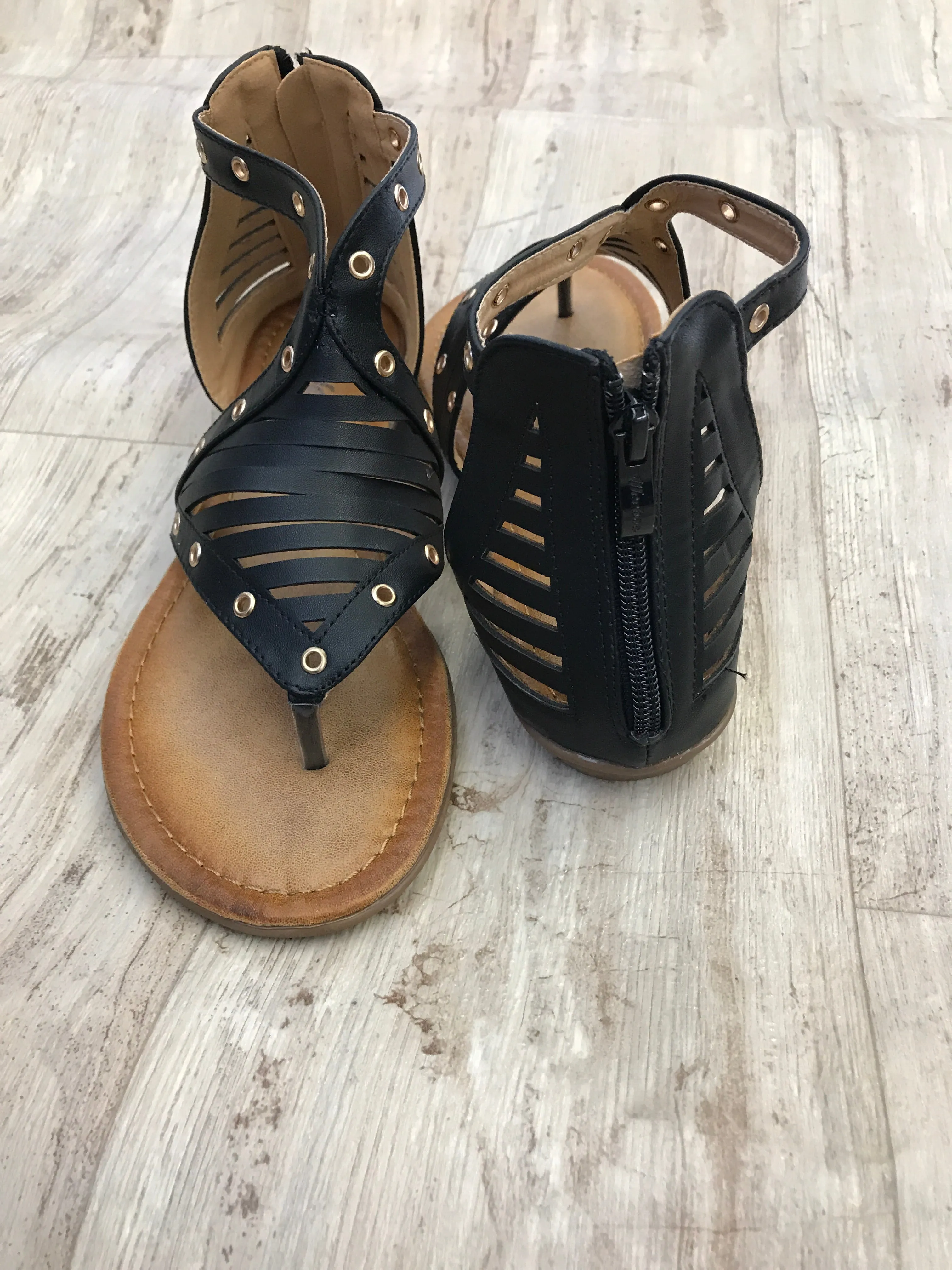 Black Gladiator Sandals