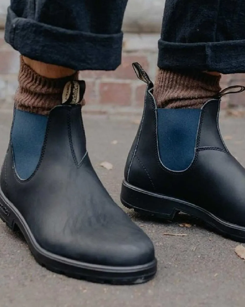Blundstone 1917 Boots Black with Navy Elastic