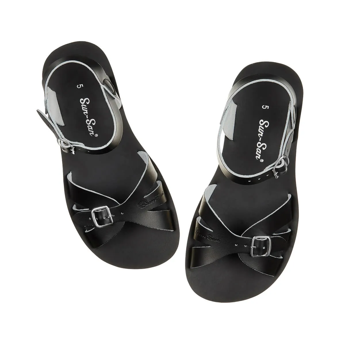 Boardwalk Adult Sandals in Black by Salt-Water - Last One In Stock - SS4 / EUR 36