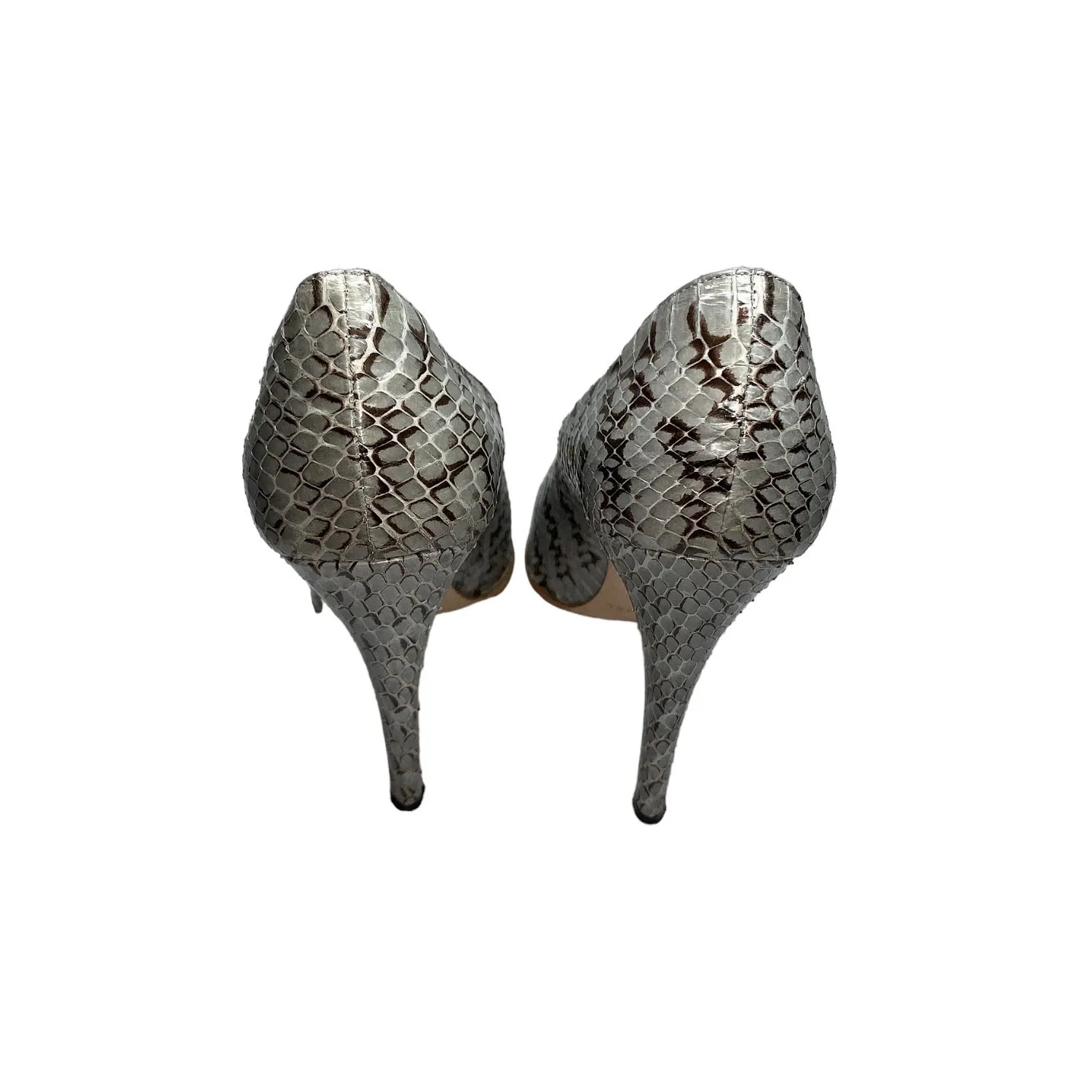 Brian Atwood Vero Cuoio Snakeskin Heels - Sz. 36