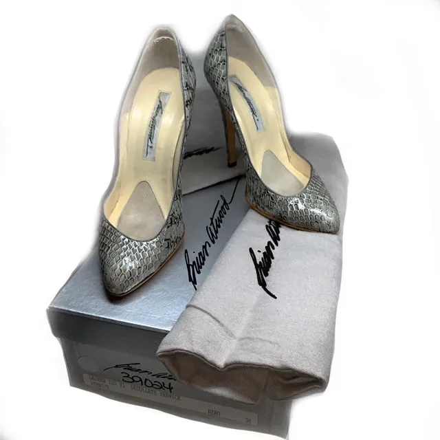 Brian Atwood Vero Cuoio Snakeskin Heels - Sz. 36