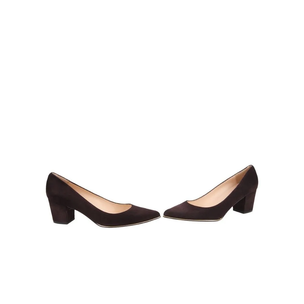 Christy V Brown Suede Jon Josef Pumps