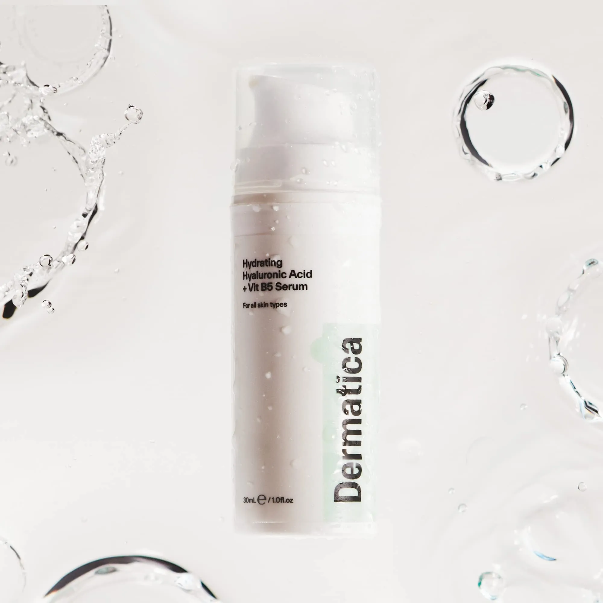 Dermatica Hyaluronic Acid Hydrating Face Serum with Vitamin B5 | Anti-Ageing and Anti-Wrinkle Skincare I Fast Absorbing Hydrating Serum for Dehydrated Skin | Fragrance Free Skin Care (30ml)