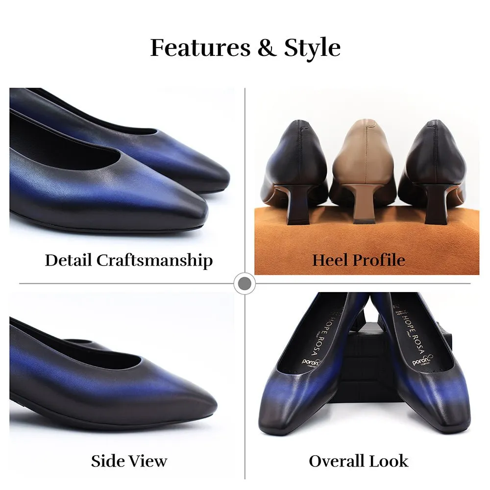 Dorisay Blue Square Toe Pump