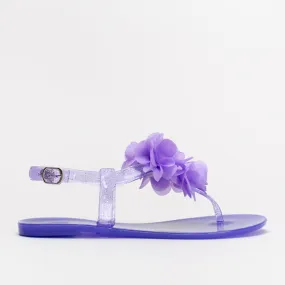 Girls Flower Jelly Thong _ 154910