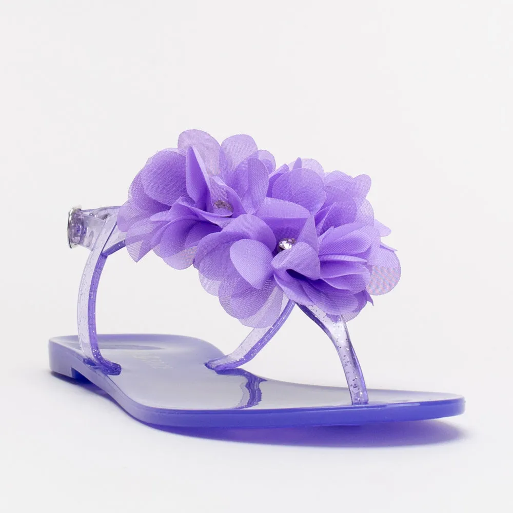 Girls Flower Jelly Thong _ 154910