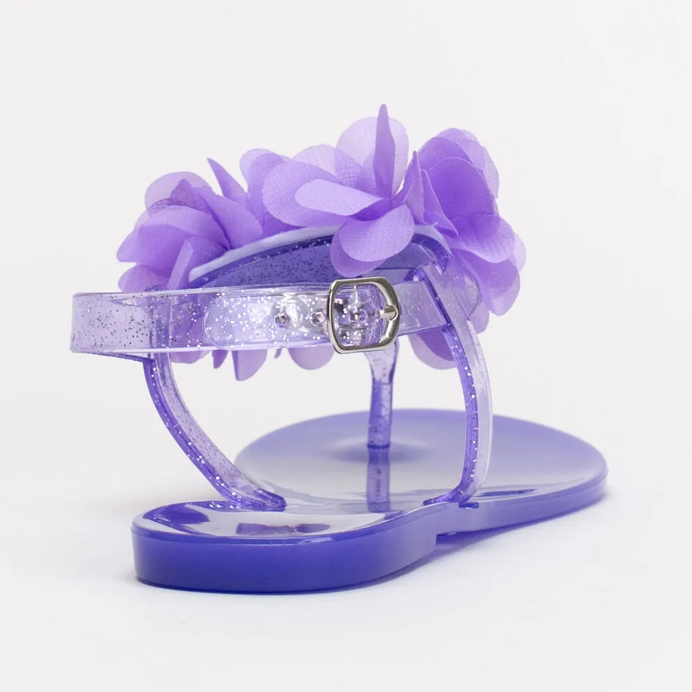 Girls Flower Jelly Thong _ 154910
