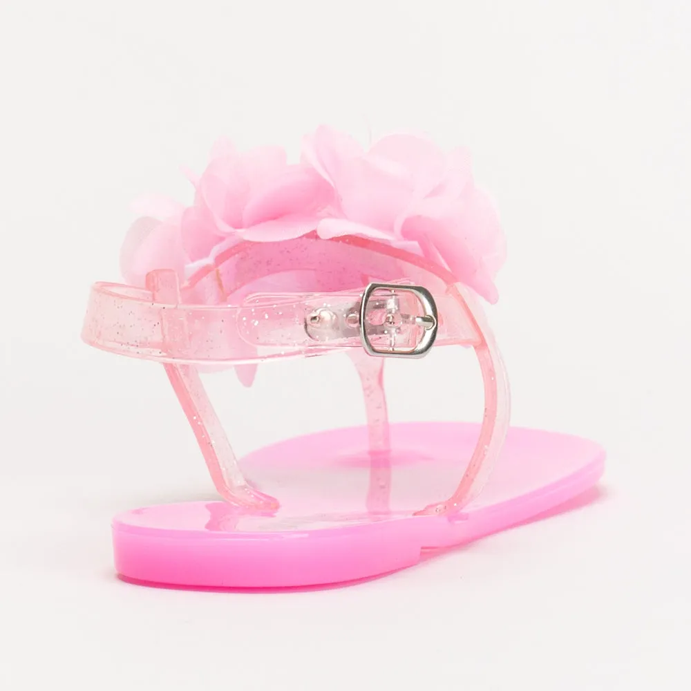 Girls Flower Jelly Thong _ 154910