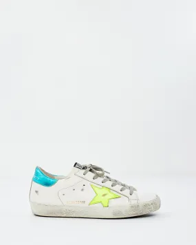 Golden Goose White & Yellow Star Leather Low Top Sneakers - 37